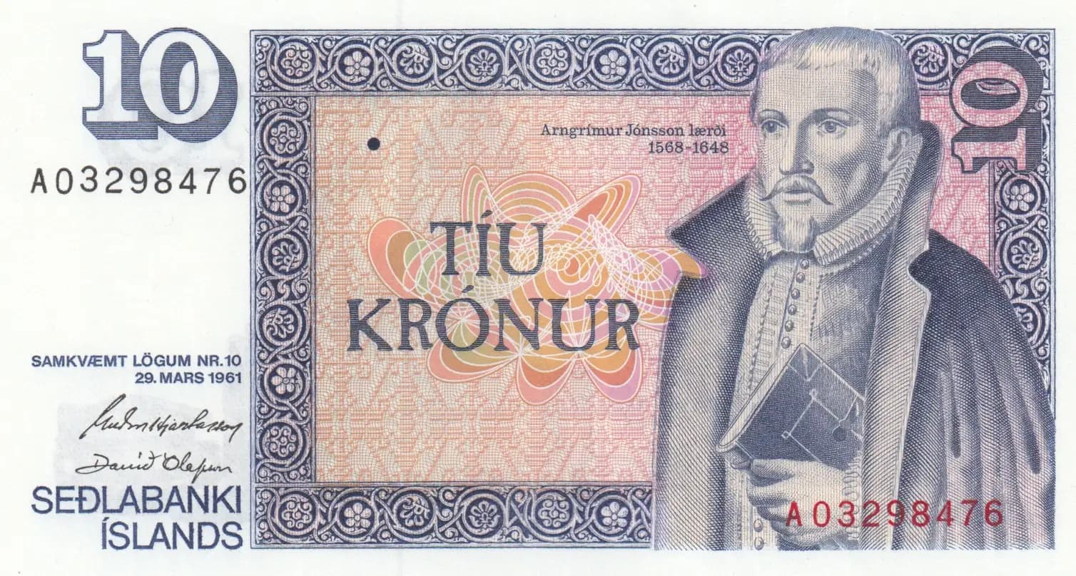 10 kronur 1981 from Iceland, P-48(3) (1981) — image 1