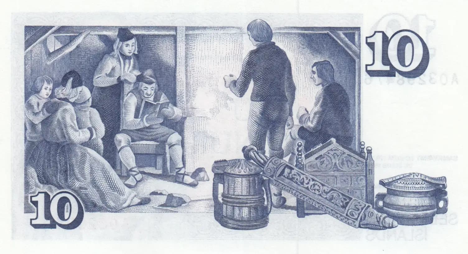 10 kronur 1981 from Iceland, P-48(3) (1981) — image 2