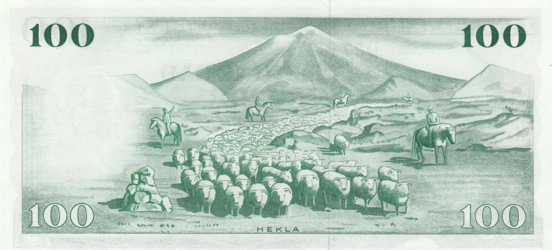 100 kronur 1957 from Iceland, P-40 (1957) — image 2