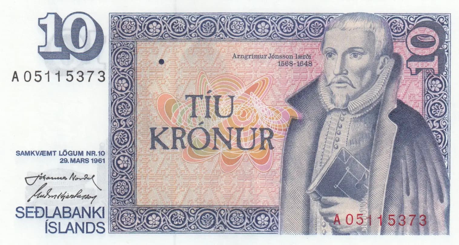 10 kronur 1981 from Iceland, P-48(4) (1981) — image 1