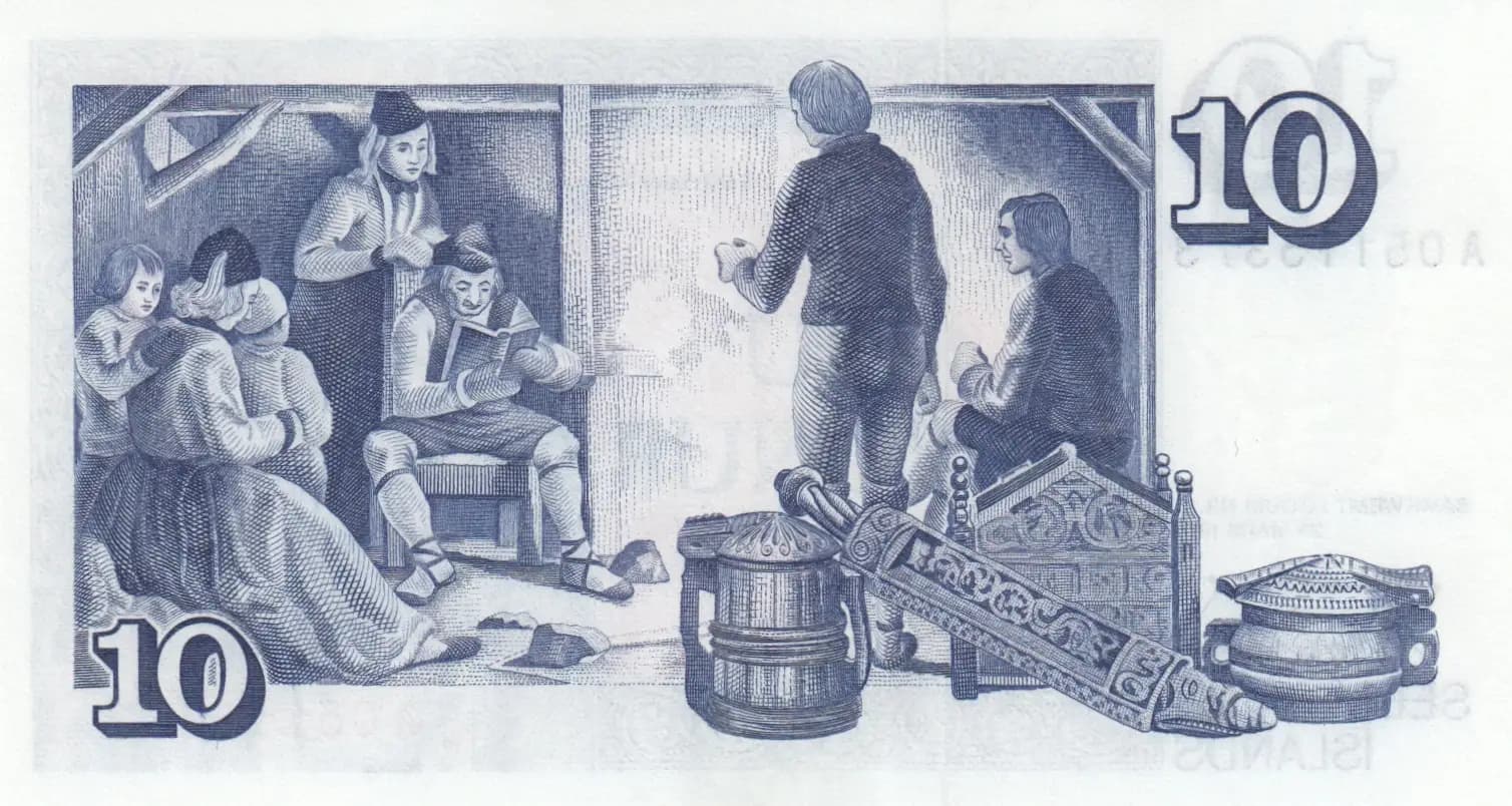 10 kronur 1981 from Iceland, P-48(4) (1981) — image 2