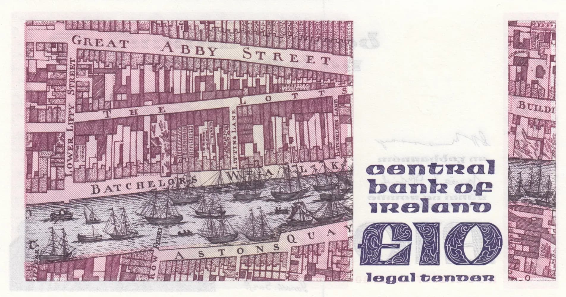 10 pounds 1980 from Ireland, P-72a (1980) — image 2