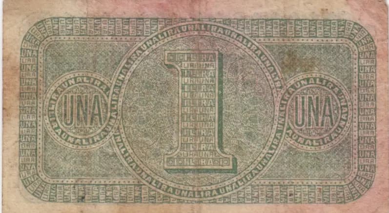 1 lira 1870 from Italy, P-S879 (1870) — image 2