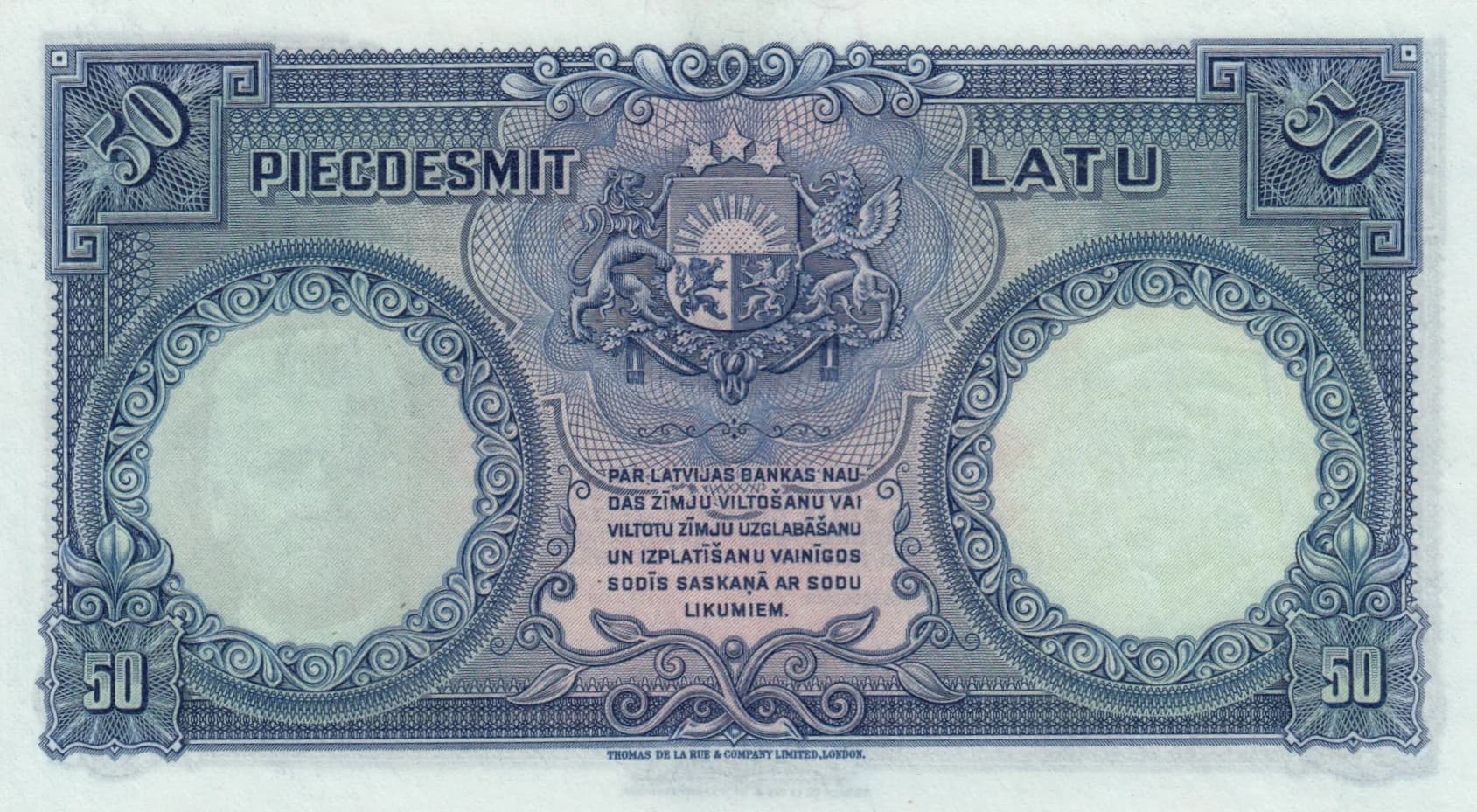 50 latu 1934 from Latvia, P-20 (1934) — image 2