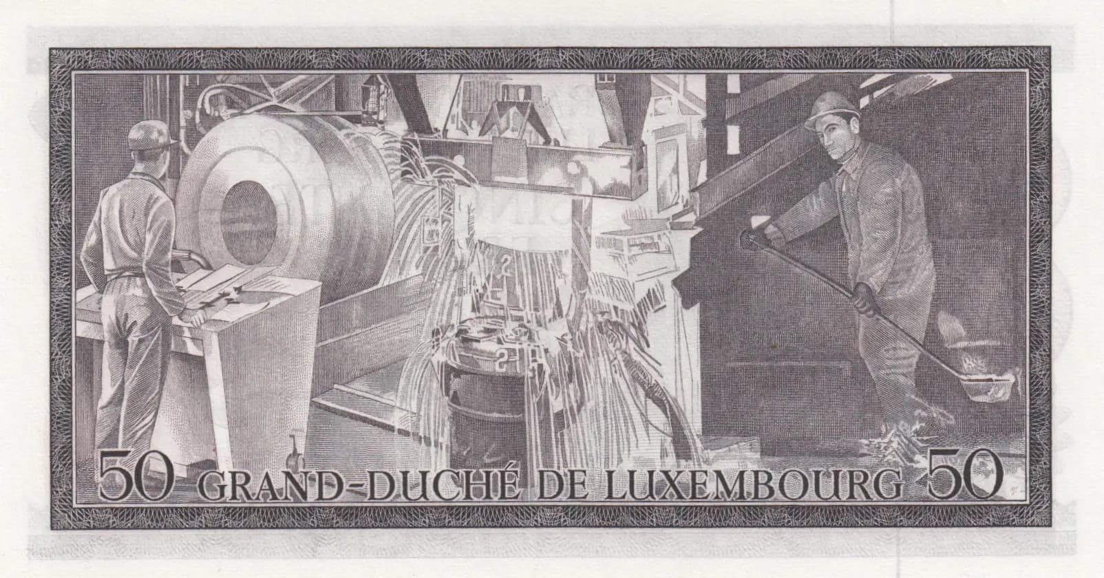 50 francs 1972 from Luxembourg, P-55a (1972) — image 2