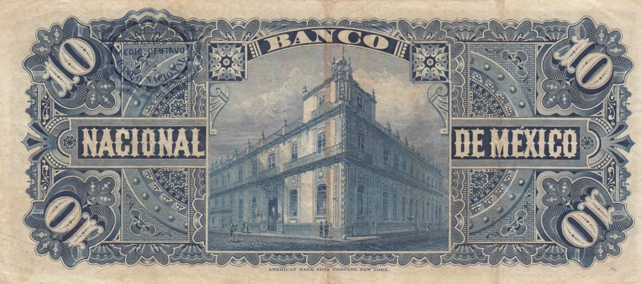 10 pesos 1913 from Mexico, P-S258e (1913) — image 2