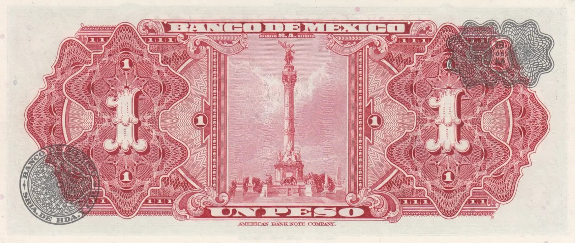 1 peso 1959 from Mexico, P-59e (1959) — image 2