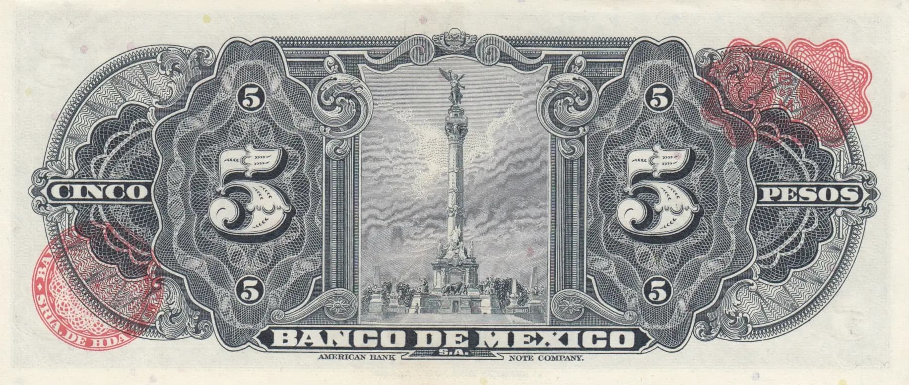 5 pesos 1961 from Mexico, P-60g (1961) — image 2