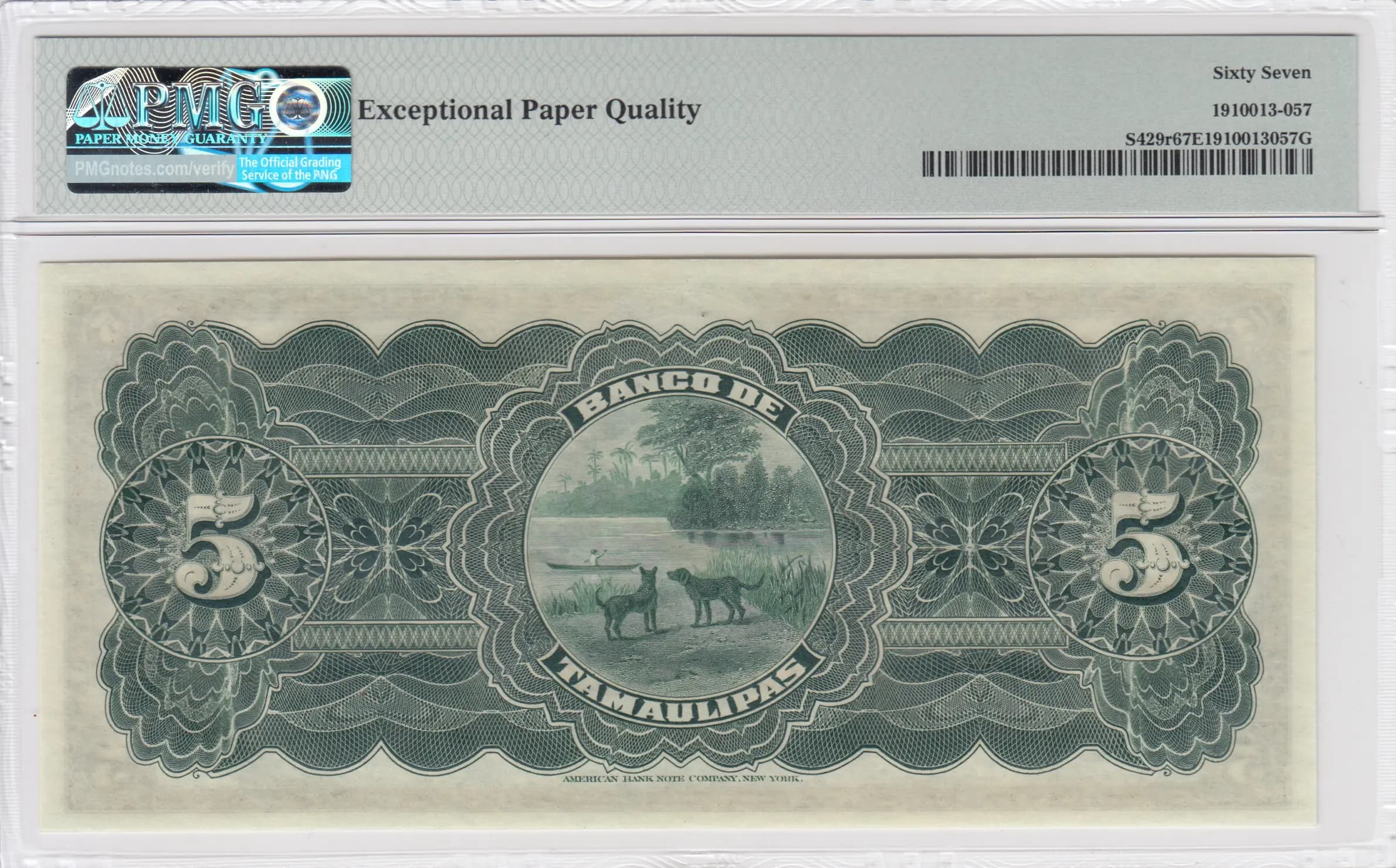 5 pesos 1902 from Mexico, P-S429r (1902) — image 2