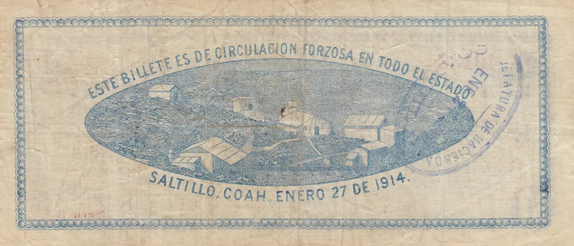 1 peso 1914 from Mexico, P-S645 (1914) — image 2