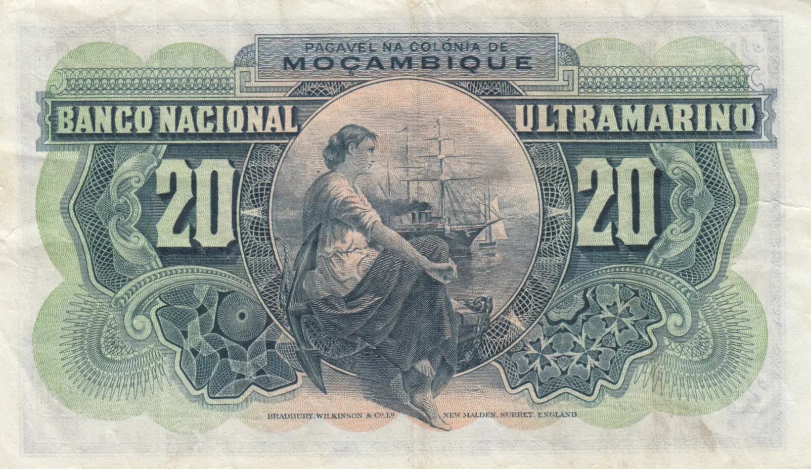 20 escudos 1945 from Mozambique, P-96 (1945) — image 2