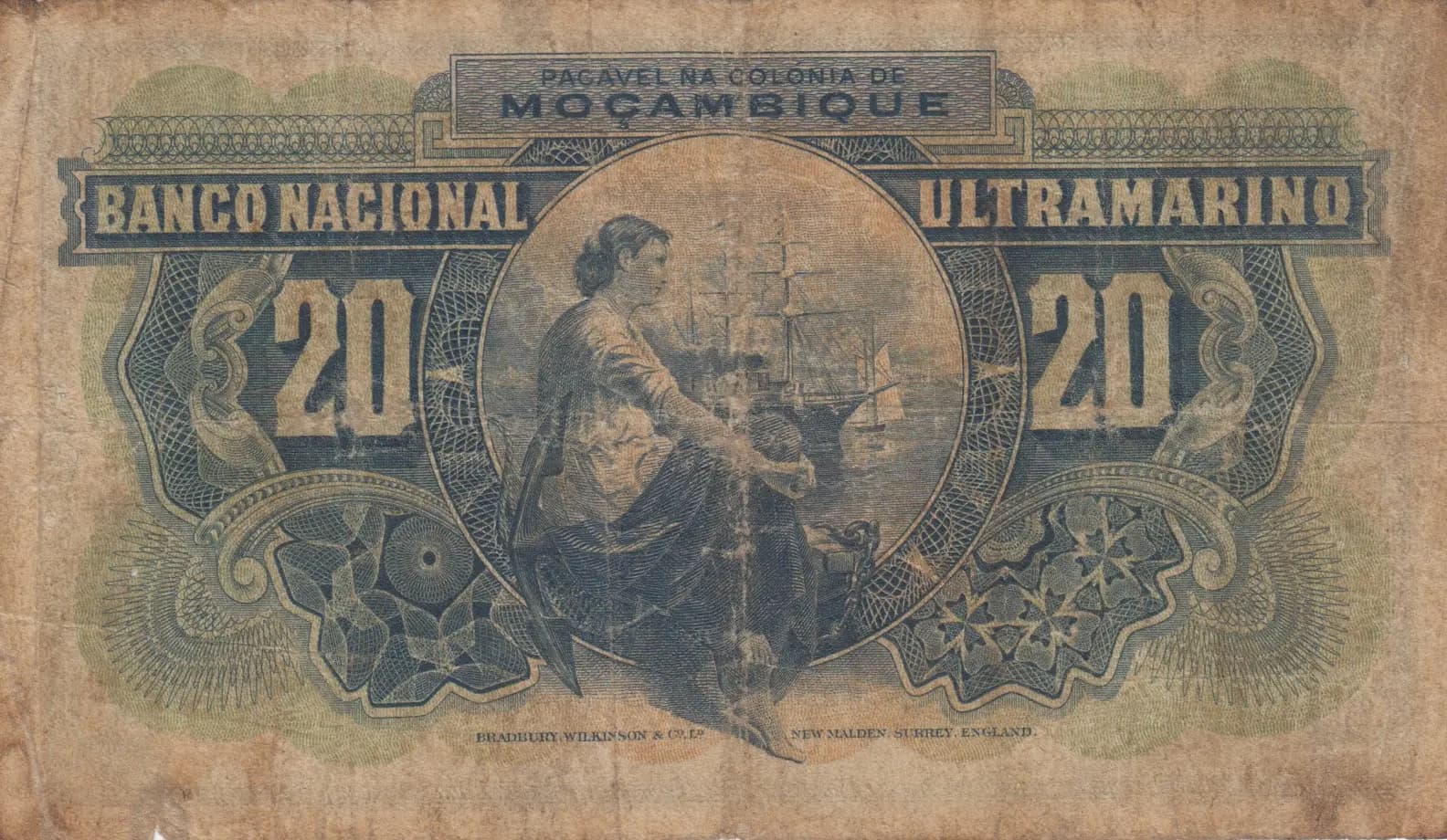 20 escudos 1937 from Mozambique, P-74 (1937) — image 2