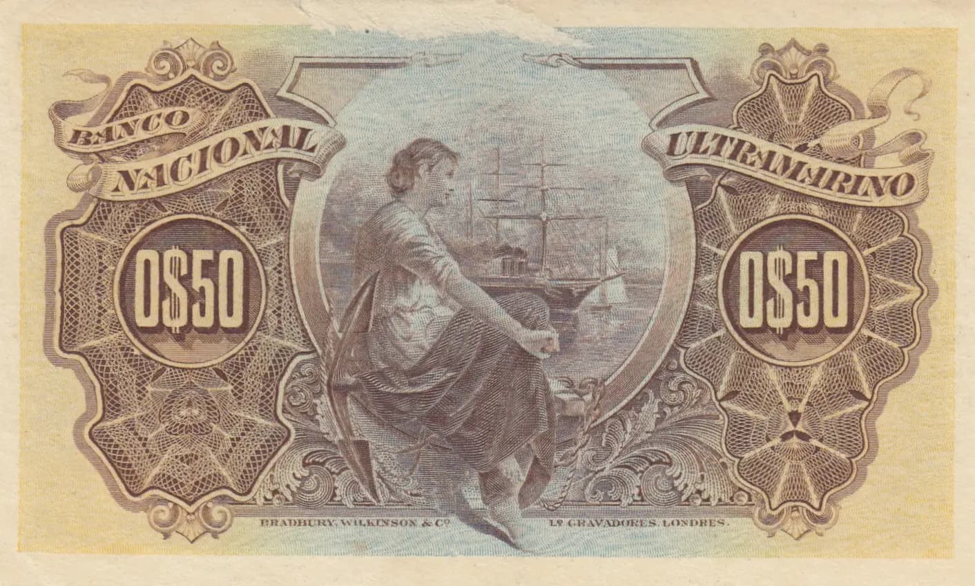 50 centavos 1914 from Mozambique, P-61 (1914) — image 2