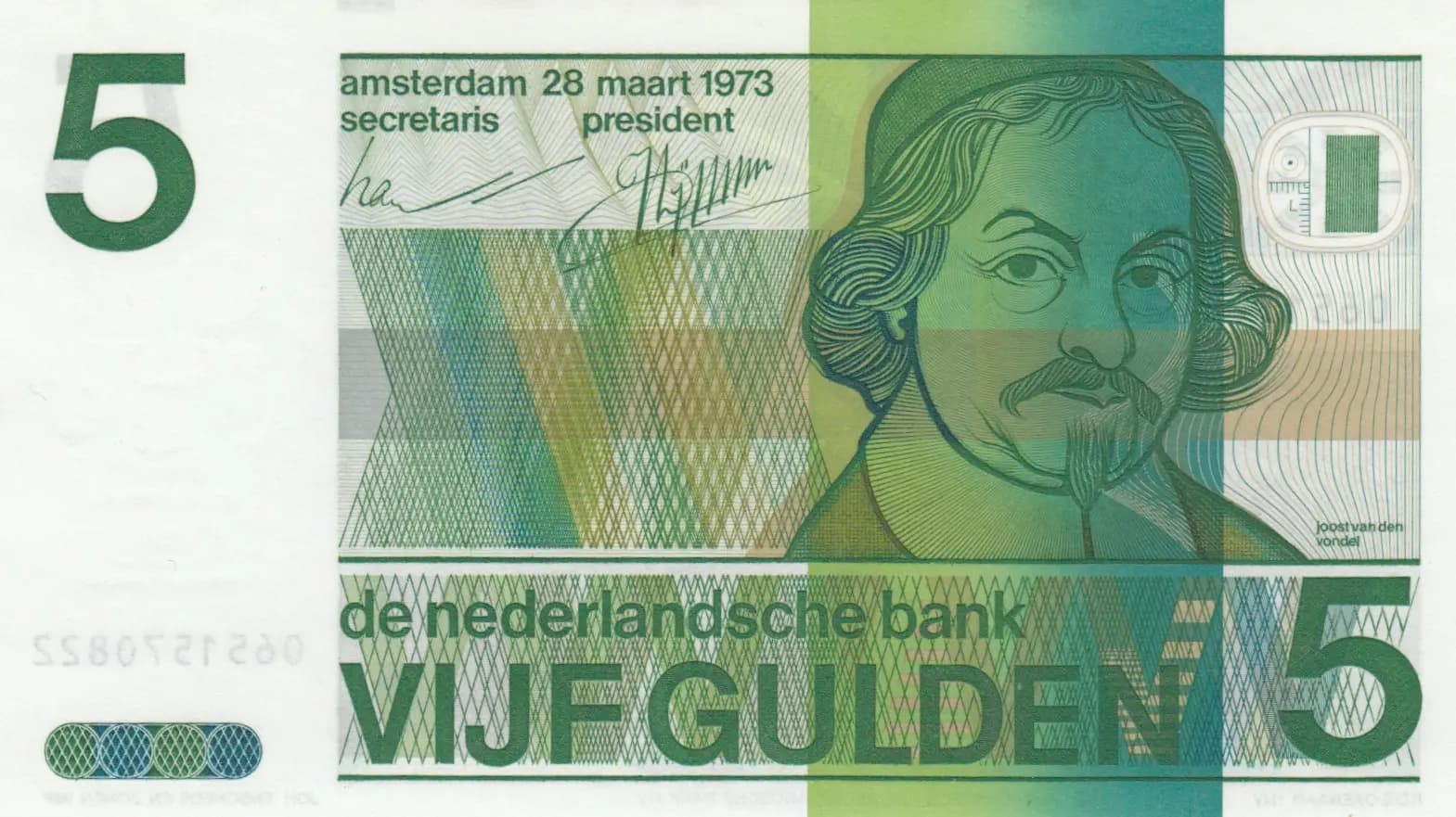 5 gulden 1973 from Netherlands, P-95 (1973) — image 1