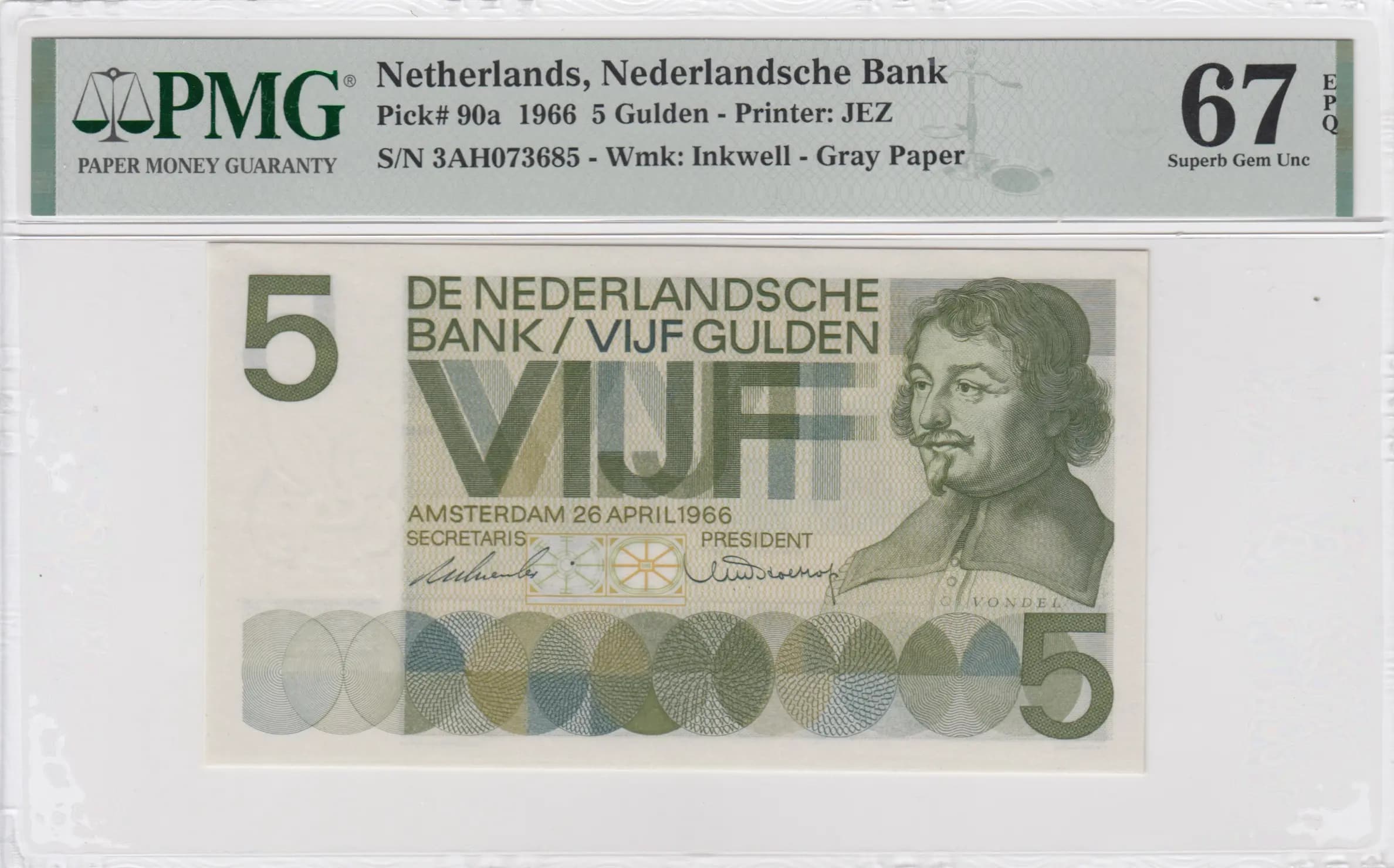 5 gulden 1966 from Netherlands, P-90a (1966) — image 1