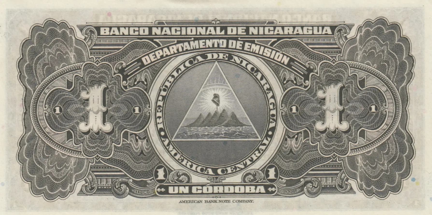 1 cordoba 1941 from Nicaragua, P-90a (1941) — image 2