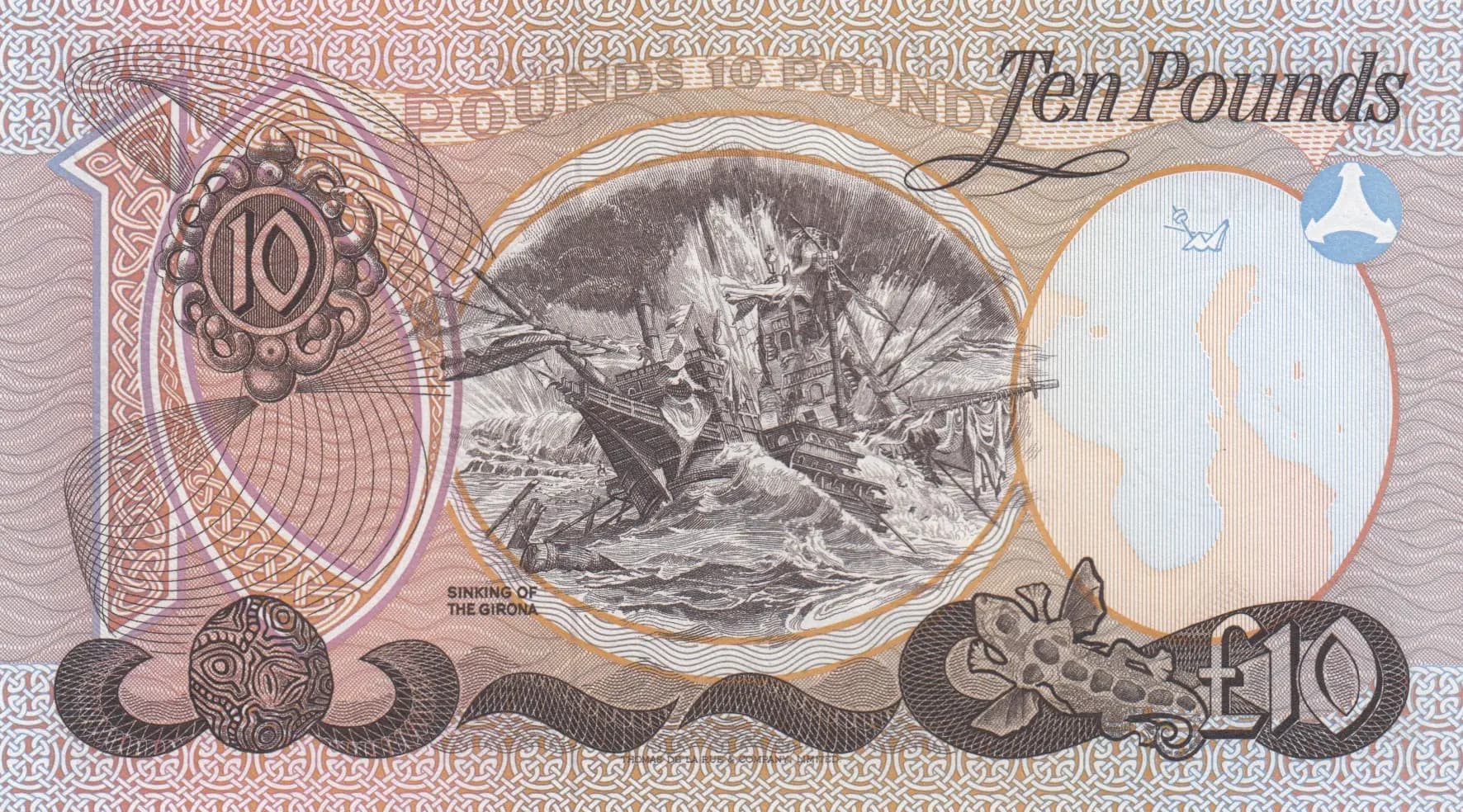 10 pounds 1979 from Northern Ireland, P-249b (1979) — image 2