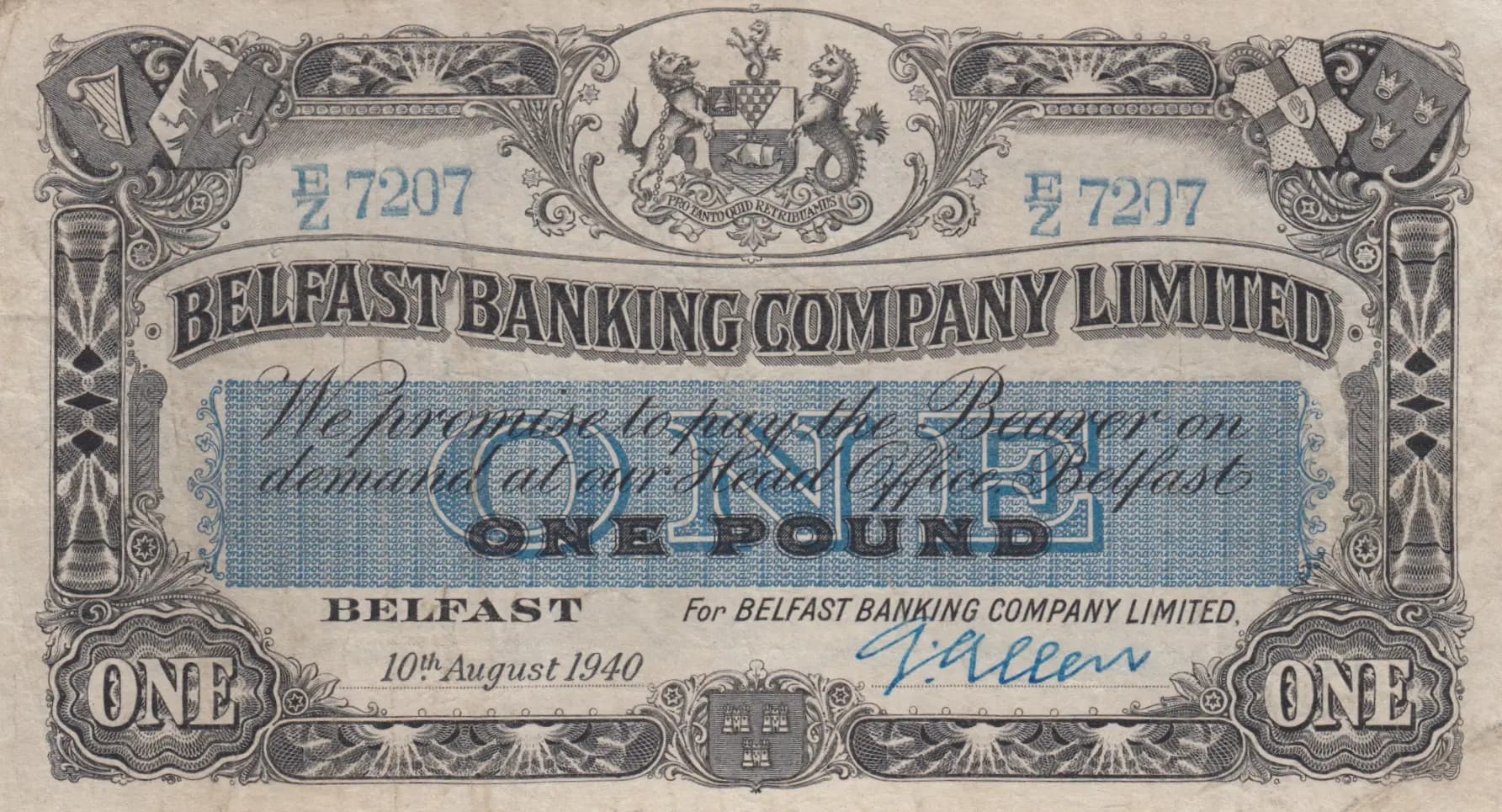 1 pound 1940 from Northern Ireland, P-126 (1940) — image 1