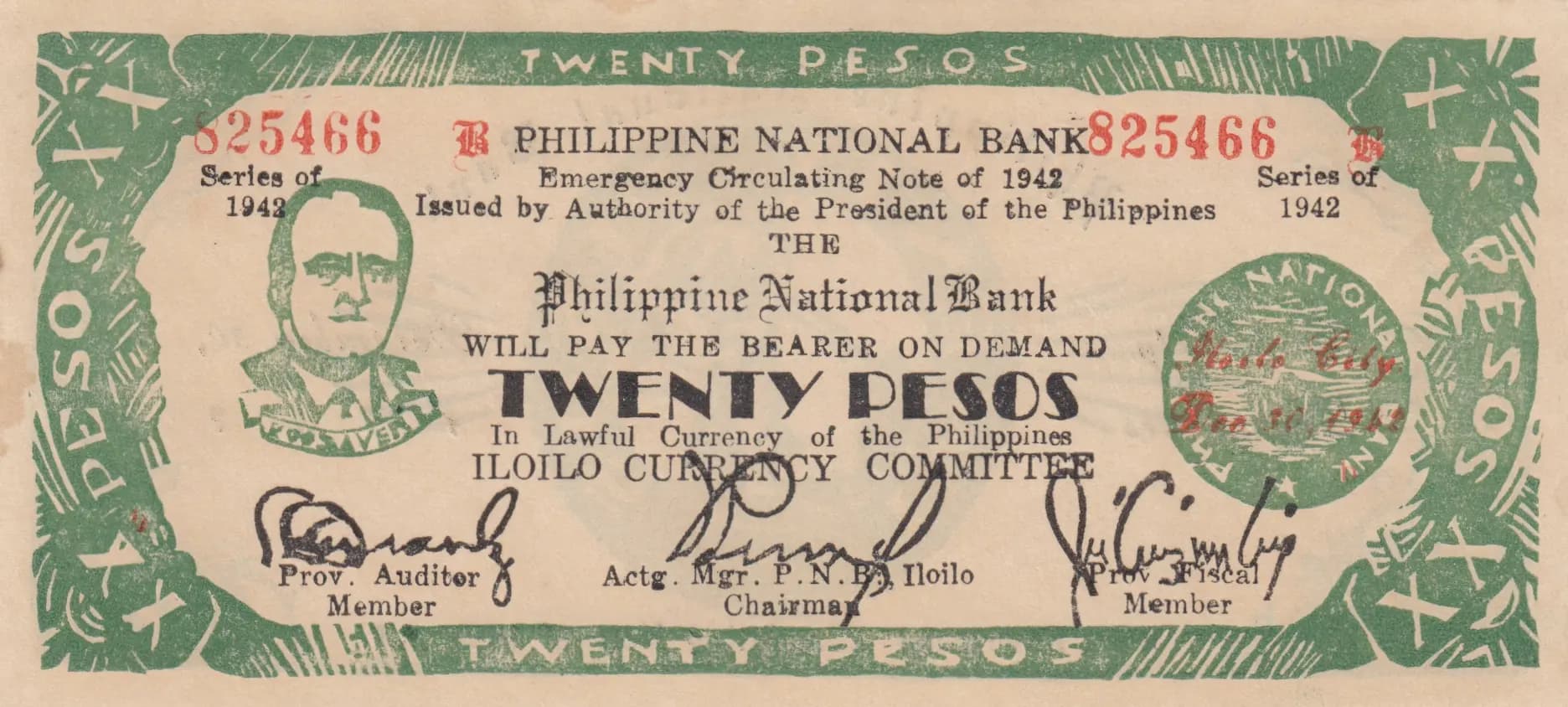 20 pesos 1942 from Philippines, P-S318 (1942) — image 1