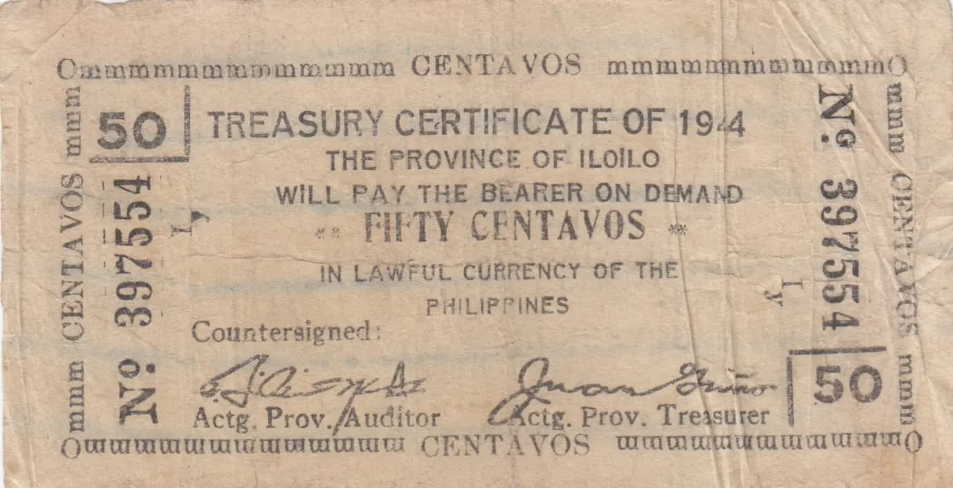 50 centavos 1944 from Philippines, P-S335 (1944) — image 1