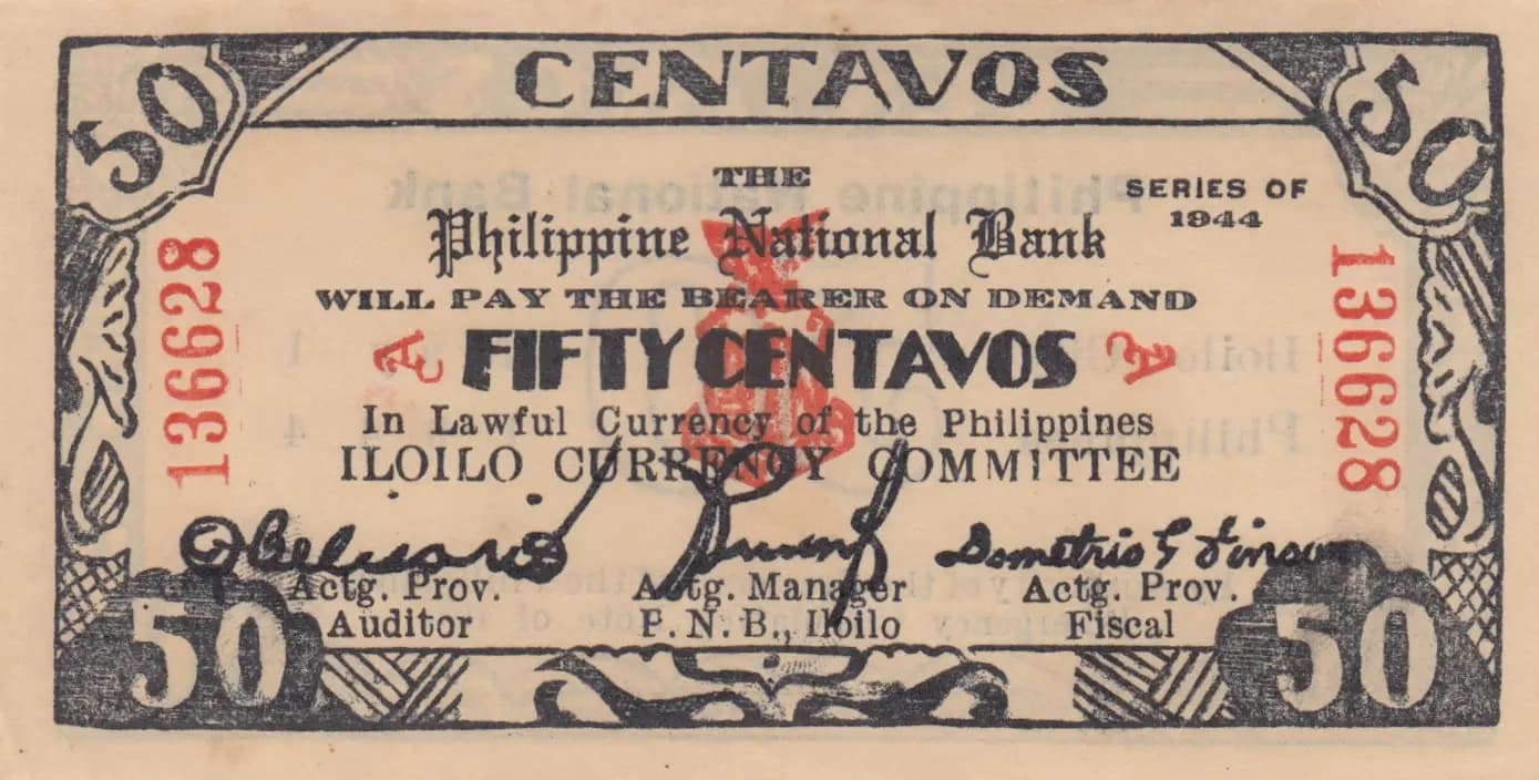 50 centavos 1944 from Philippines, P-S338a (1944) — image 1