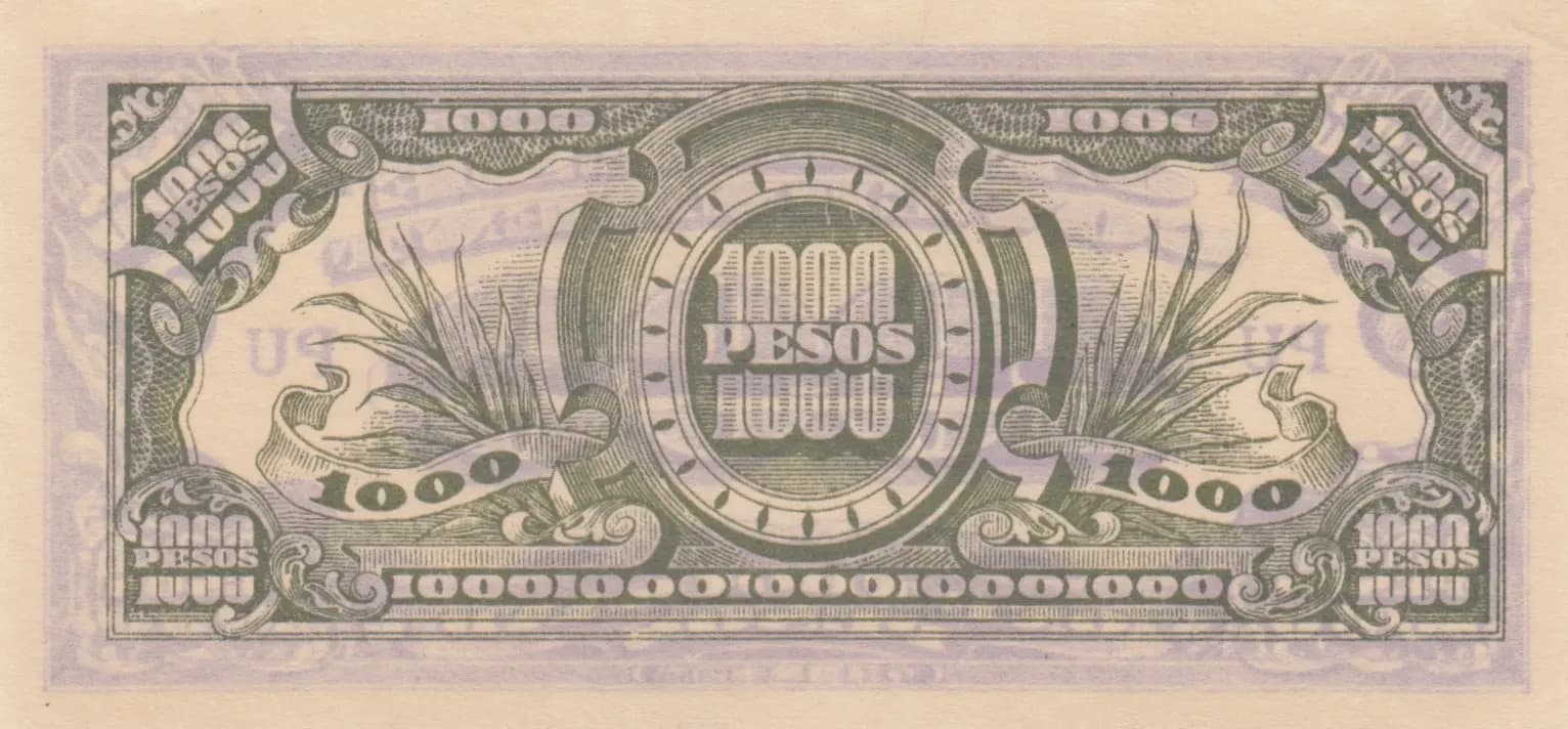 1000 pesos 1945 from Philippines, P-115b (1945) — image 2