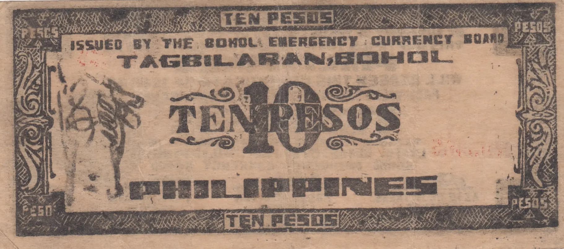 10 pesos 1942 from Philippines, P-S137j (1942) — image 2