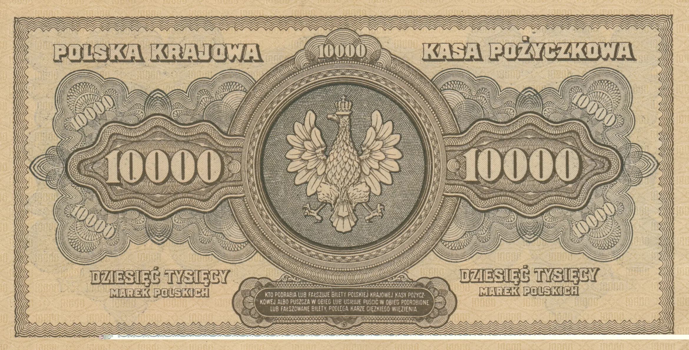 10 000 marek 1922 from Poland, P-32 (1922) — image 2