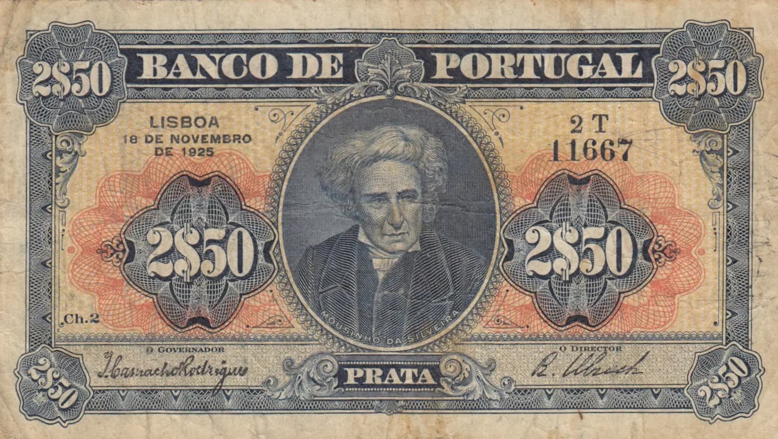 2,50 escudos 1925 from Portugal, P-127 (1925) — image 1