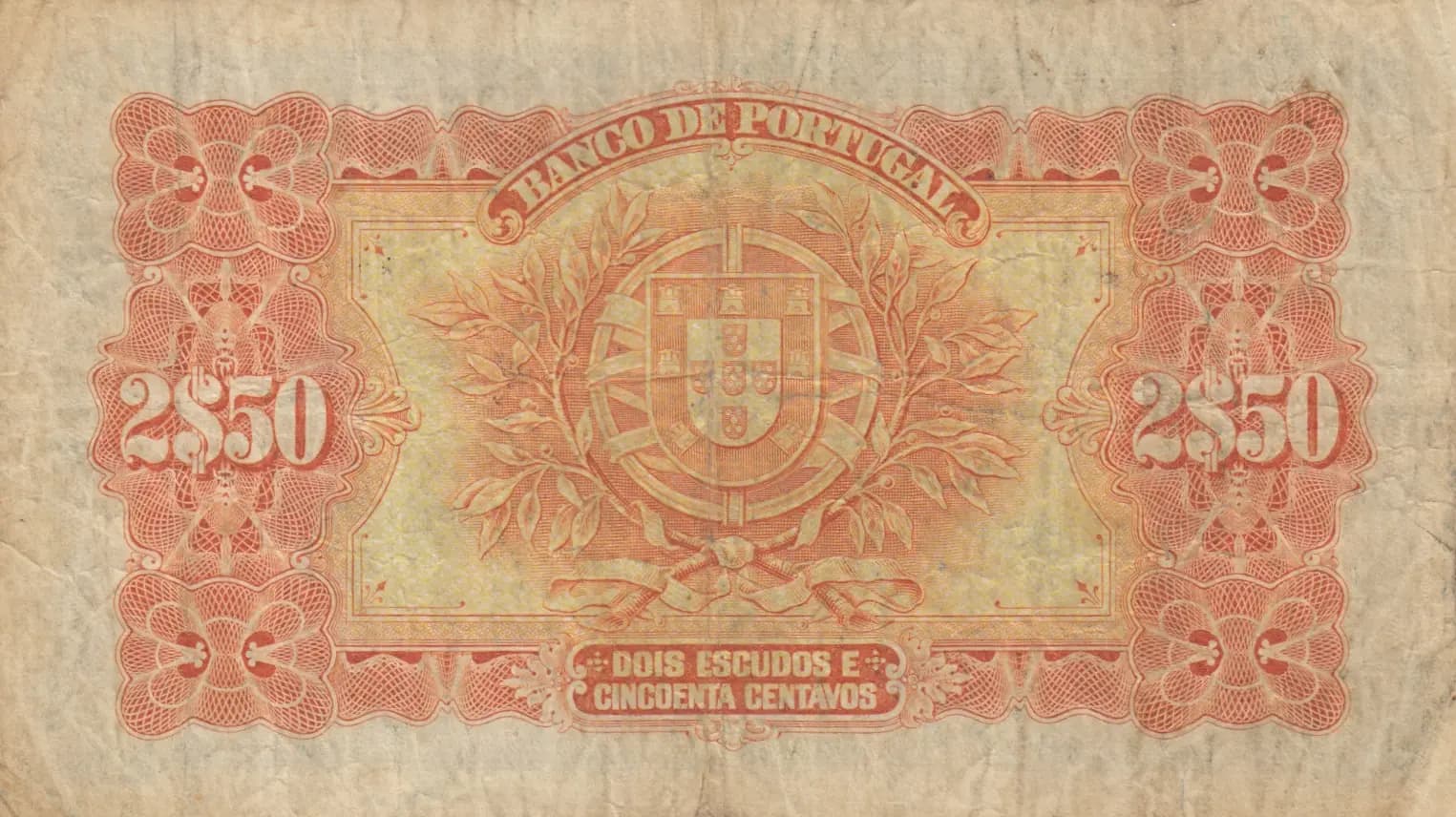 2,50 escudos 1925 from Portugal, P-127 (1925) — image 2