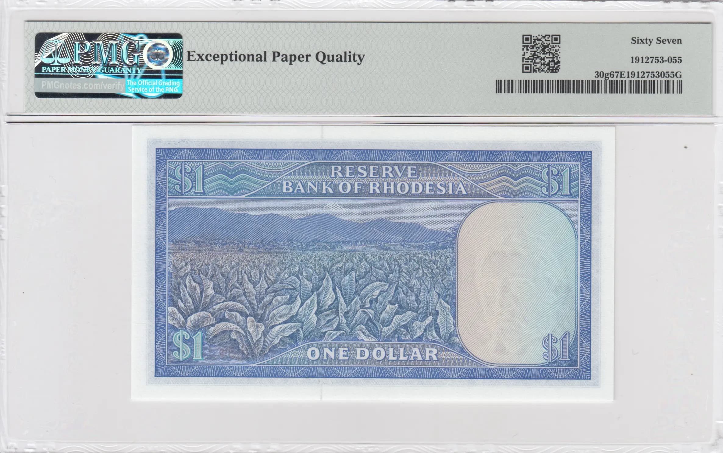 1 dollar 1973 from Rhodesia, P-30g (1973) — image 2