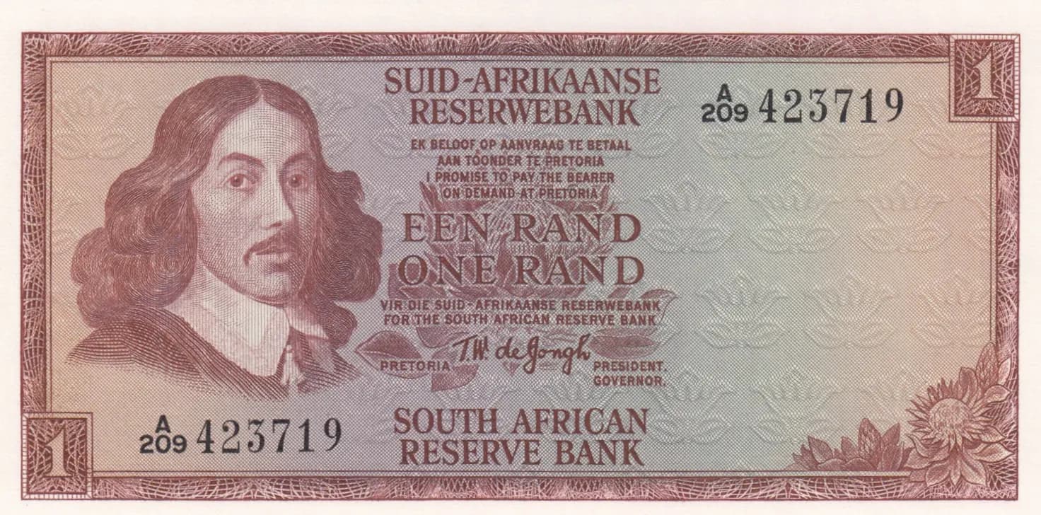 1 rand 1966 from South Africa, P-110b (1966) — image 1