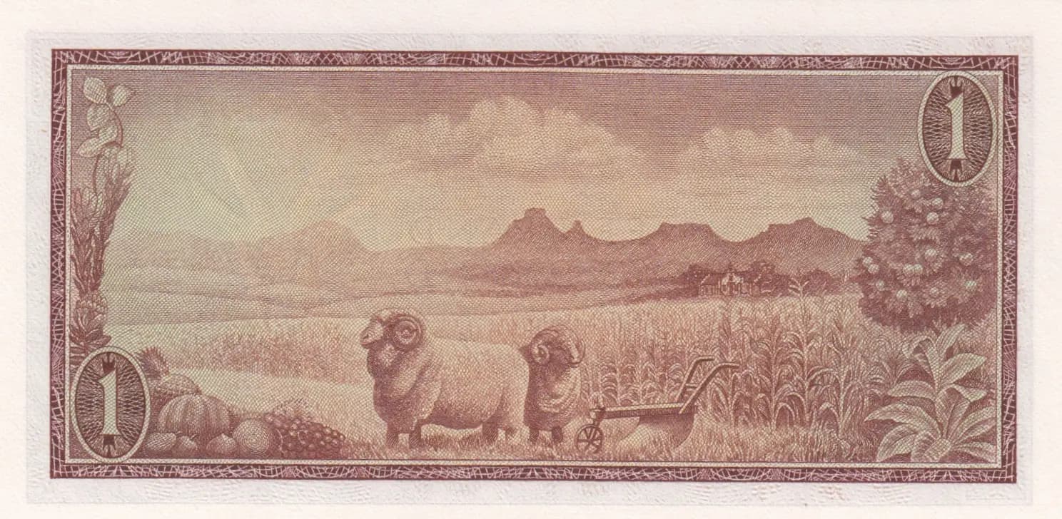 1 rand 1966 from South Africa, P-110b (1966) — image 2