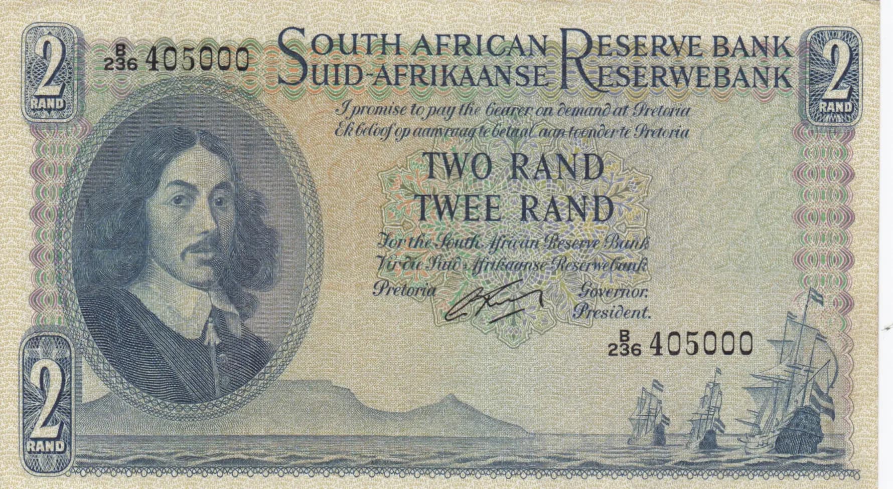 2 rand 1961 from South Africa, P-104b (1961) — image 1