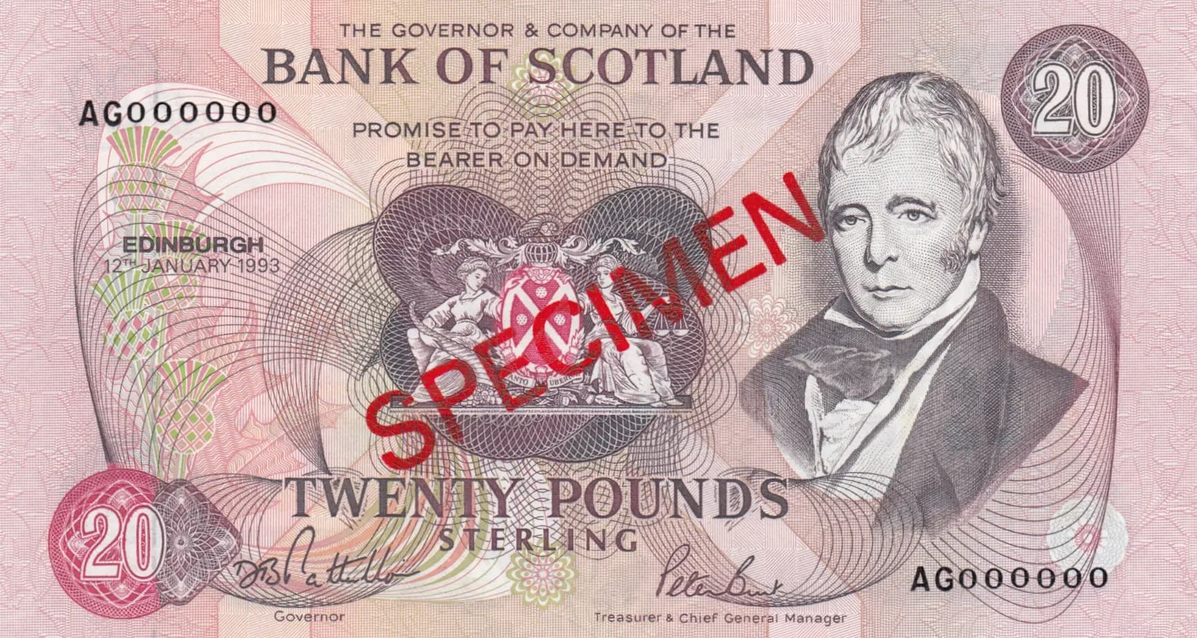 20 pounds 1993 specimen from Scotland, P-118s (1993) — image 1