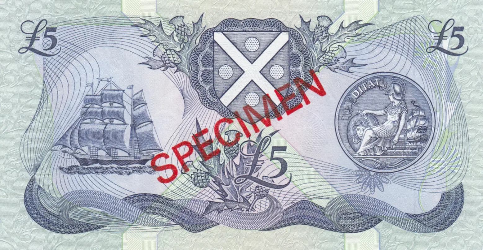 5 pounds 1994 specimen from Scotland, P-116bs (1994) — image 2