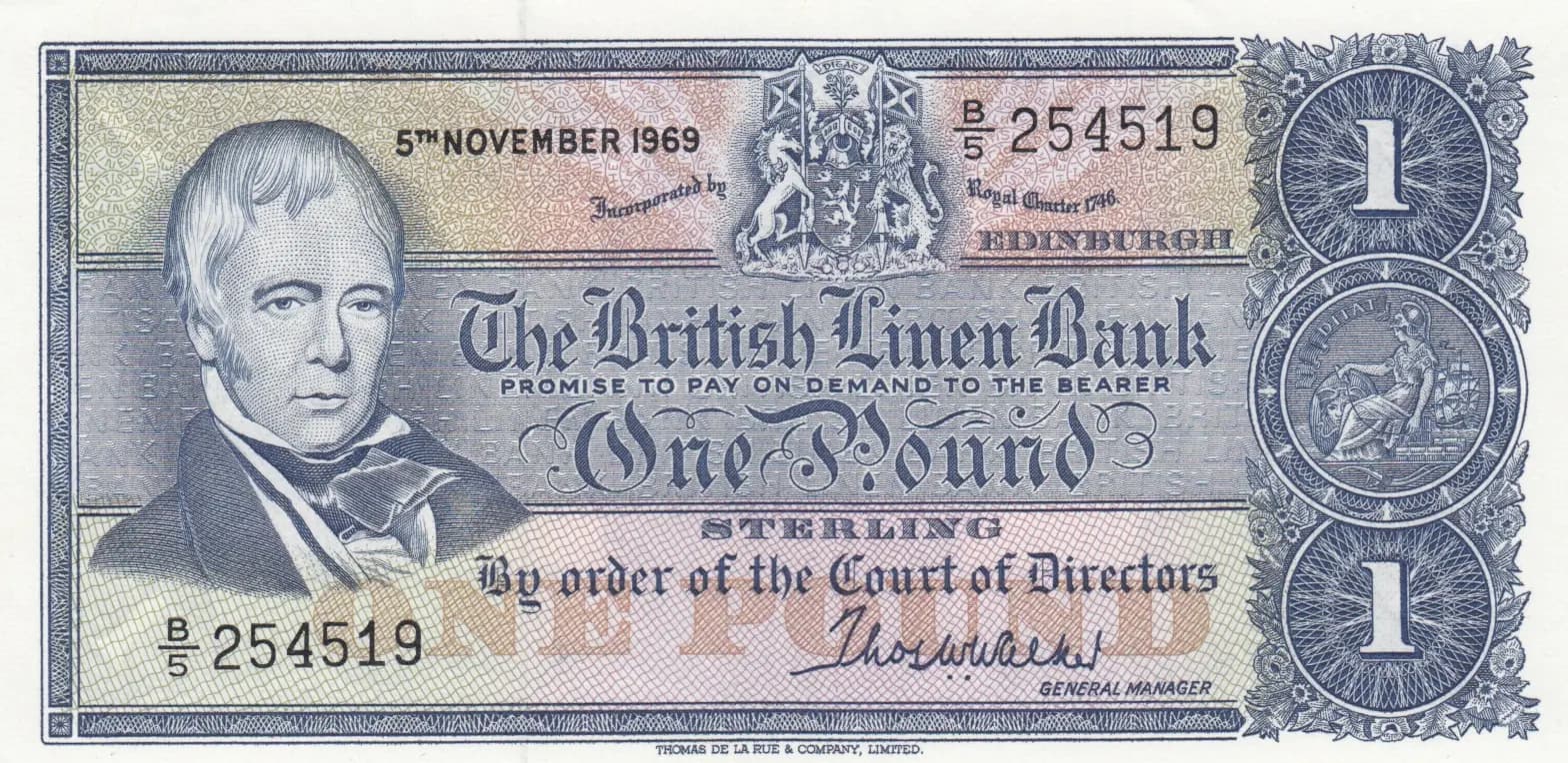 1 pound 1969 from Scotland, P-169a (1969) — image 1