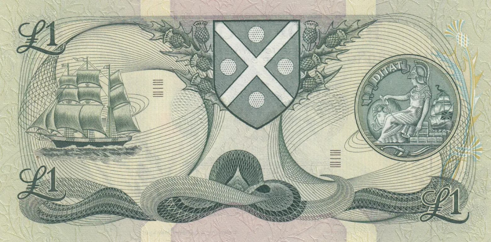 1 pound 1977 from Scotland, P-111c (1977) — image 2