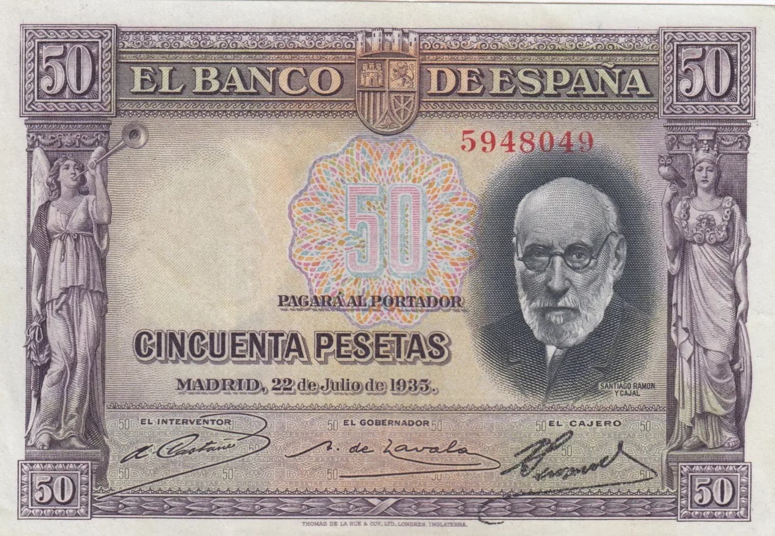50 pesetas 1935 from Spain, P-88 (1935) — image 1