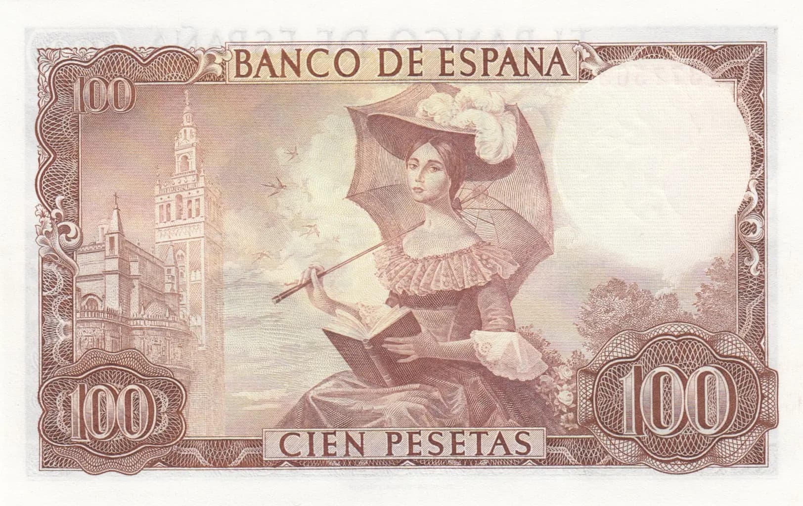 100 pesetas 1965 from Spain, P-150 (1965) — image 2