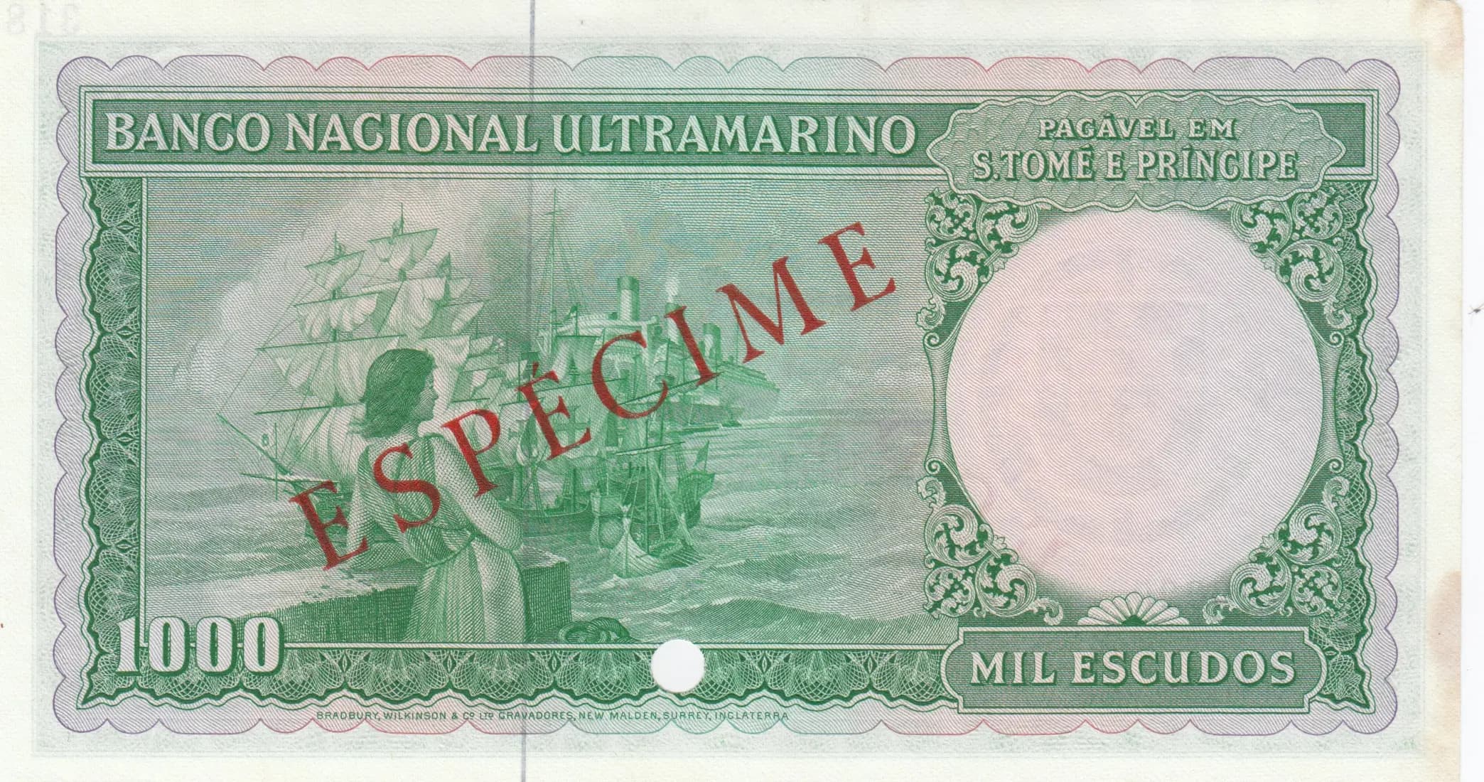 1000 escudos 1964 specimen from Saint Thomas & Prince, P-40s (1964) — image 2