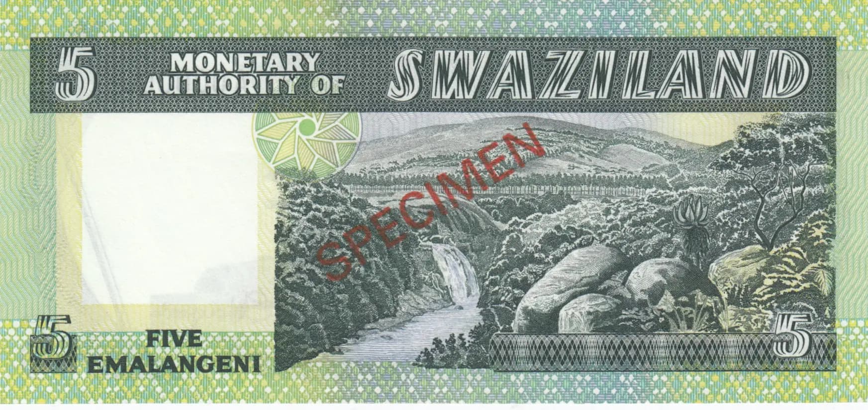 5 emalgeni 1974 specimen from Swaziland, P-3s (1974) — image 2