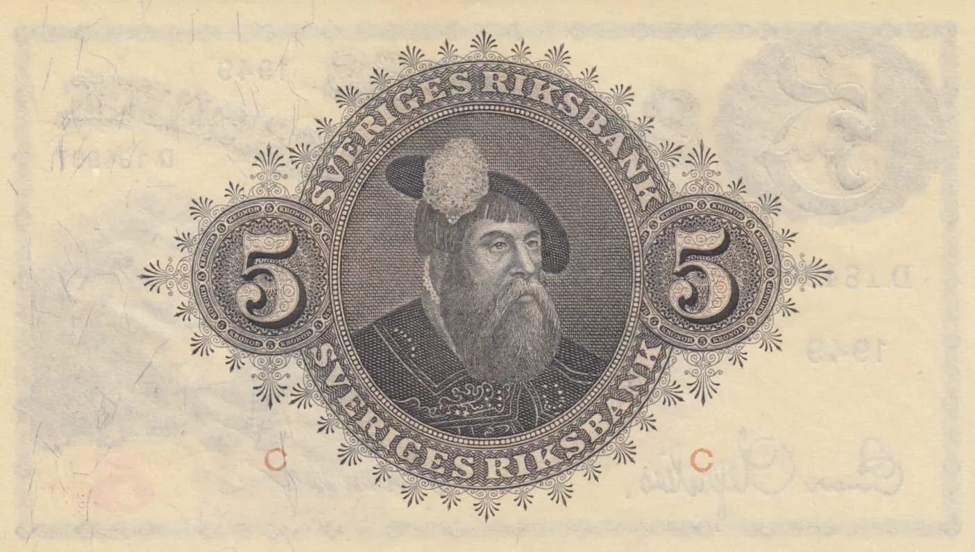 5 kronor 1949 from Sweden, P-33af(2) (1949) — image 2