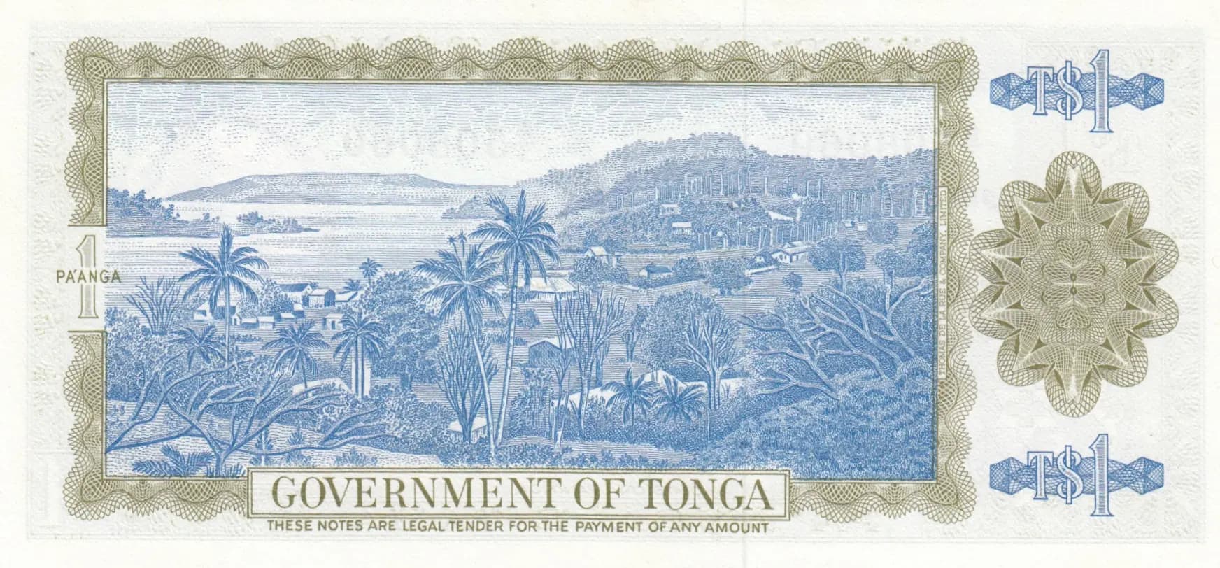 1 pa'anga 1982 from Tonga, P-19c (1982) — image 2
