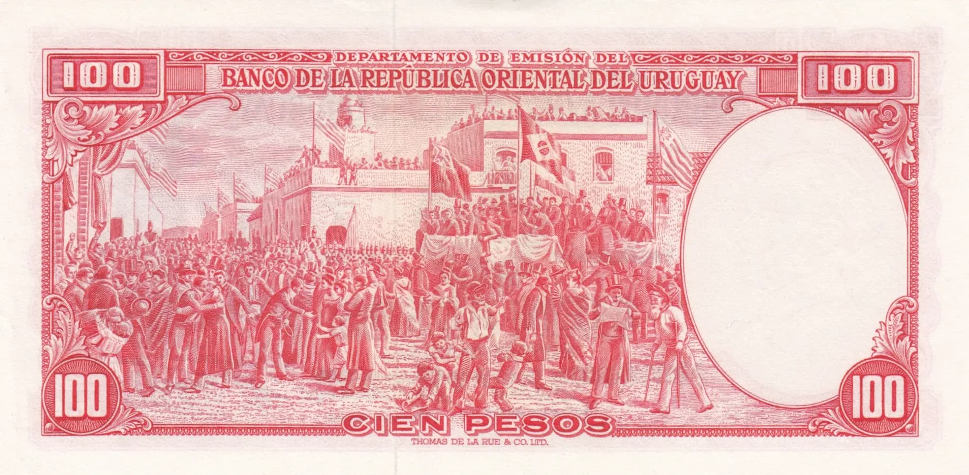 100 pesos 1939 from Uruguay, P-39c (1939) — image 2